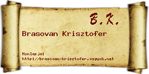 Brasovan Krisztofer névjegykártya